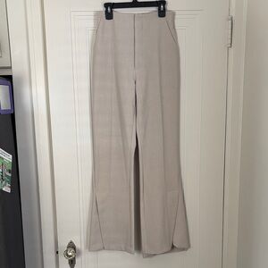 Abercrombie & Fitch Light Beige Flare Dress Pants
